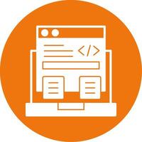 Code Framework Glyph Style Icon vector