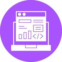 Code Deployment Glyph Style Icon vector
