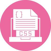 Css File Glyph Style Icon vector