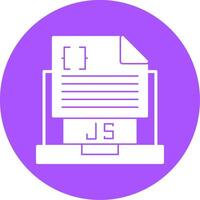 Javascript File Glyph Style Icon vector