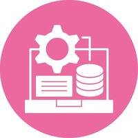 Database Glyph Style Icon vector