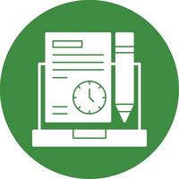 Project Deadline Glyph Style Icon vector