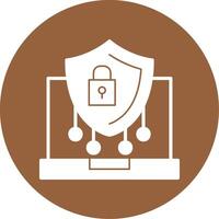 Data Security Glyph Style Icon vector