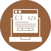 Code Processor Glyph Style Icon vector