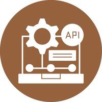 API Glyph Style Icon vector