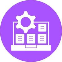 Algorithm Glyph Style Icon vector