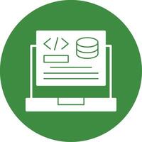 Backend Development Glyph Style Icon vector