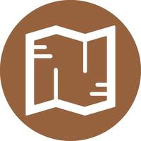 Map Glyph Style Icon vector