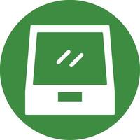 File Drawer Glyph Style Icon vector