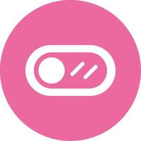 Toggle Button Glyph Style Icon vector