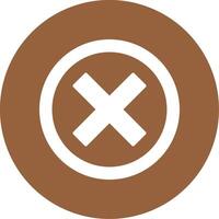 Crossmark Glyph Style Icon vector