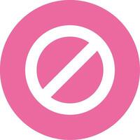 Banned Glyph Style Icon vector
