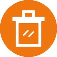 Recycle Bin Glyph Style Icon vector