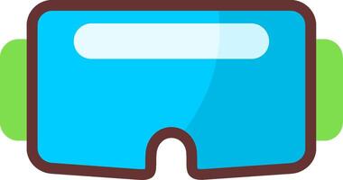 Virtual Reality Headset Flat Style Icon vector
