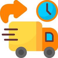 Next Day Delivery Flat Style Icon vector