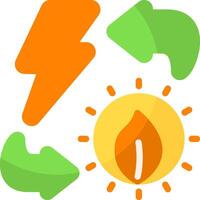 Energy Efficient Flat Style Icon vector