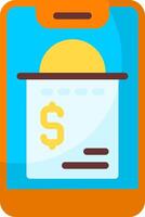 Electronic Receipt Flat Style Icon vector