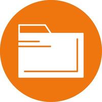 Folder Glyph Style Icon vector