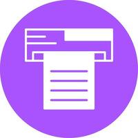 Print Glyph Style Icon vector