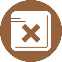 Cross Glyph Style Icon vector