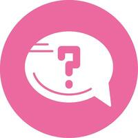 Help Glyph Style Icon vector