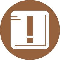 Exclamation mark Glyph Style Icon vector