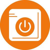 Power Glyph Style Icon vector