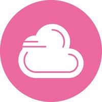 Cloud Glyph Style Icon vector