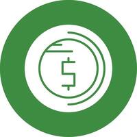Dollar sign Glyph Style Icon vector