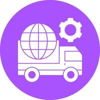 Logistics Glyph Style Icon vector