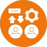 Teamwork Glyph Style Icon vector