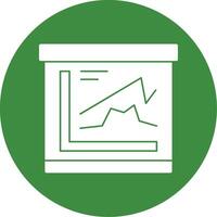 Line chart Glyph Style Icon vector