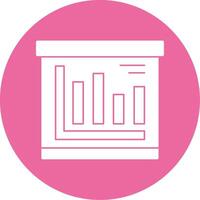 Chart graph Glyph Style Icon vector