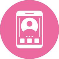 Profile Glyph Style Icon vector