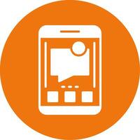 Messages Glyph Style Icon vector
