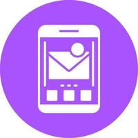 Mail Glyph Style Icon vector