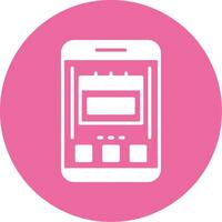 Calendar Glyph Style Icon vector