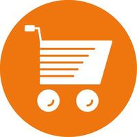 Shopping Cart Glyph Style Icon vector
