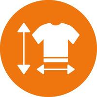 Size Guide Glyph Style Icon vector