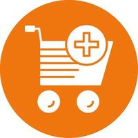 Add to Cart Glyph Style Icon vector