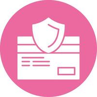 Secure Checkout Glyph Style Icon vector