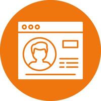 User Profile Glyph Style Icon vector