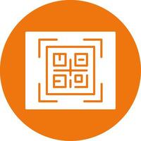 QR Code Glyph Style Icon vector