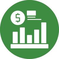 Finance graph Glyph Style Icon vector