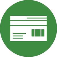 Credit card Glyph Style Icon vector