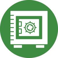 Vault Glyph Style Icon vector