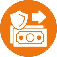 Secure transaction Glyph Style Icon vector