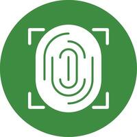Biometric authentication Glyph Style Icon vector