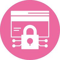 Data encryption Glyph Style Icon vector