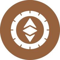 Ethereum Glyph Style Icon vector
